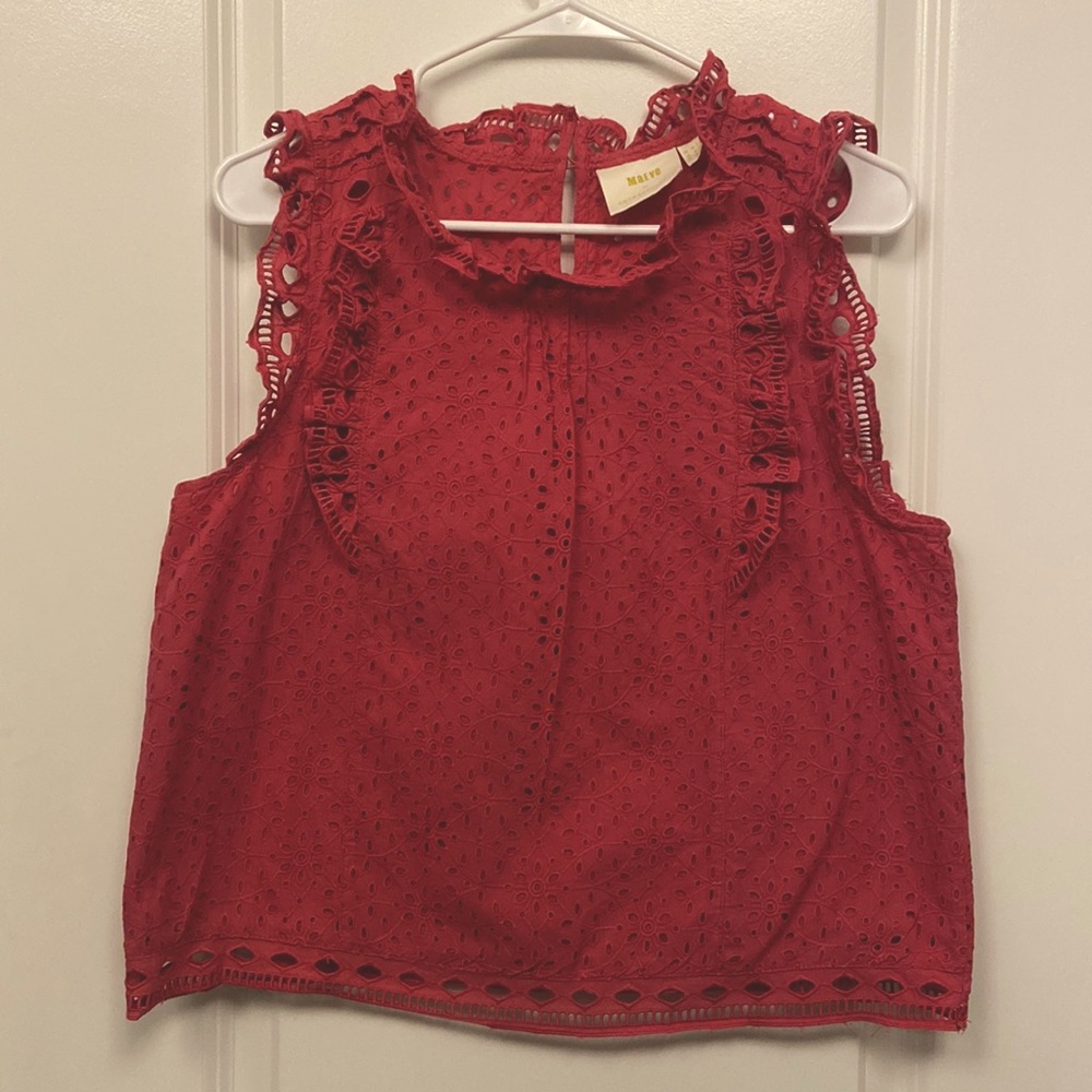 Maeve Anthropologie Pink Lace Tank [8]
